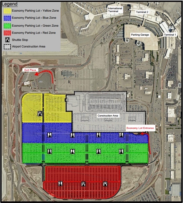 salt lake city international airport map since recent construction