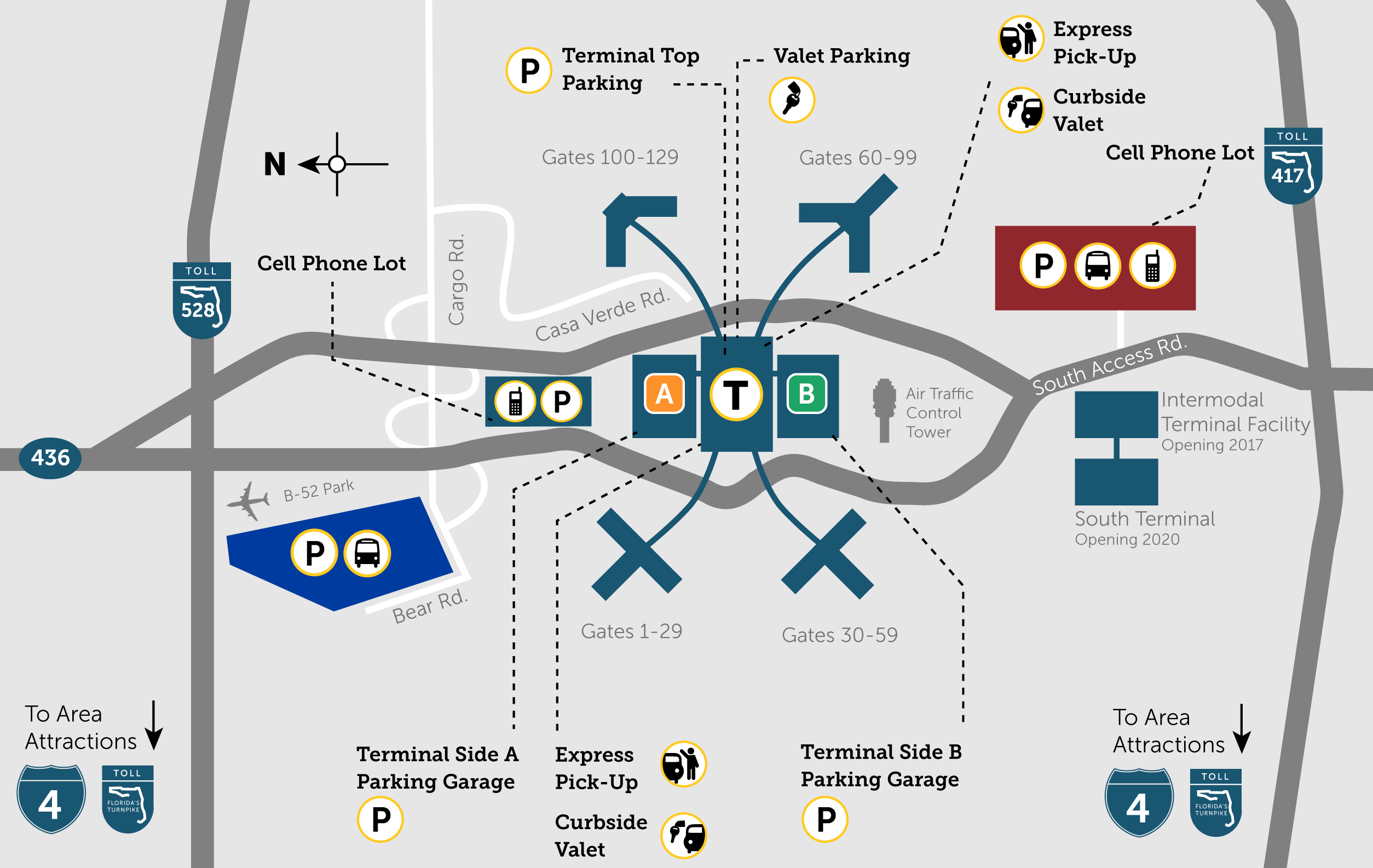 MCO_parking_map Airport Parking Guides