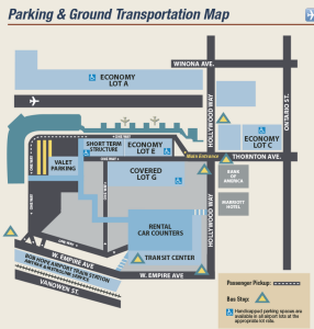 Bob Hope Airport Parking Map